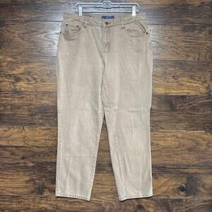 Bill Blass Women’s Jeans - Easy Fit Brown Denim - 34x30" Size 14 100% cotton